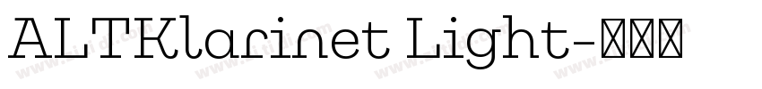 ALTKlarinet Light字体转换